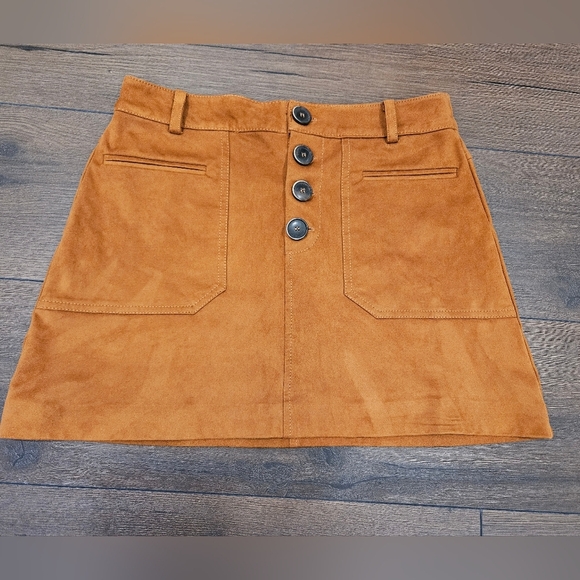 Zara TRF Collection Faux Suede Mini Skirt - SIZE M - Picture 12 of 16
